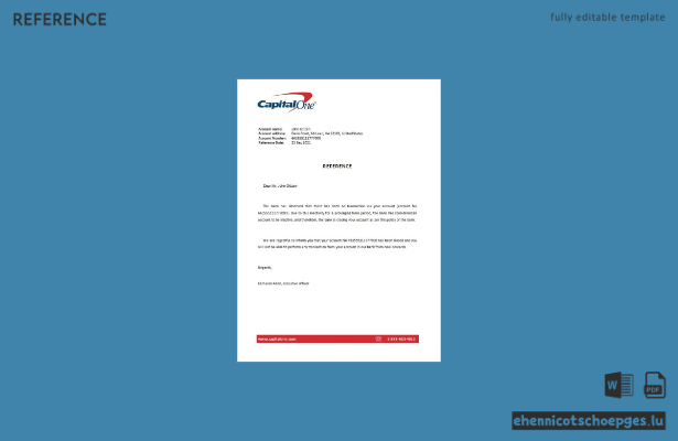 USA Capital One Schließungsbeispiel Vorschau